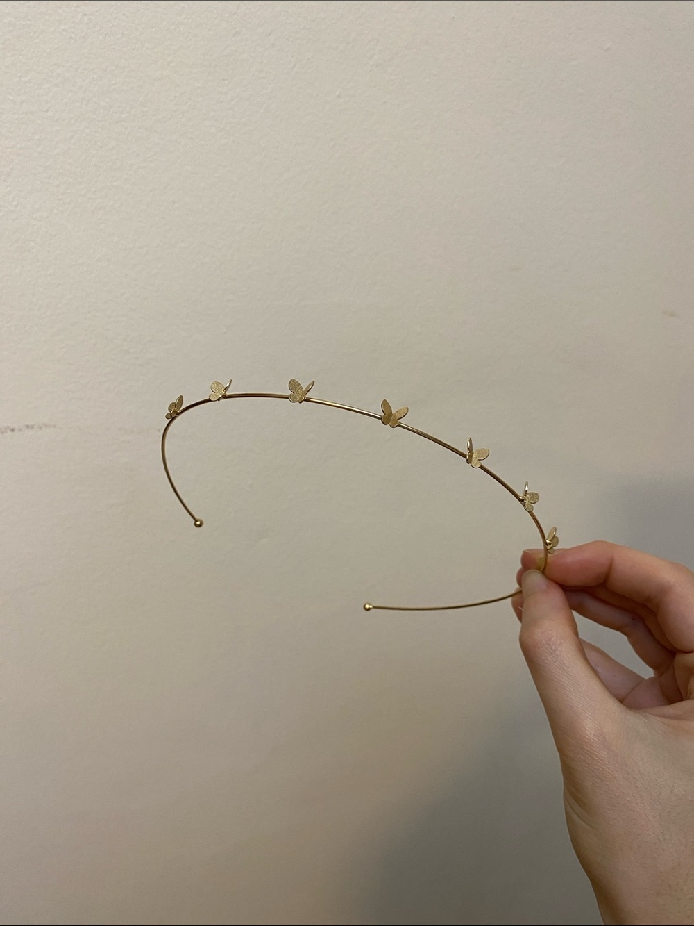 Delicate Gold Butterfly Headband
